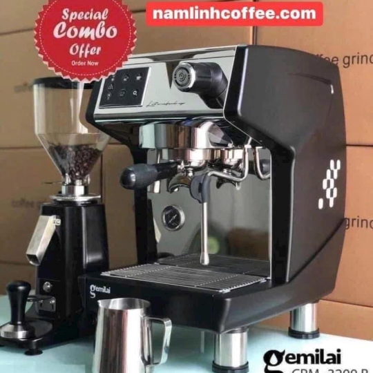 MÁY PHA CAFE CRM 3200B + MÁY XAY 020